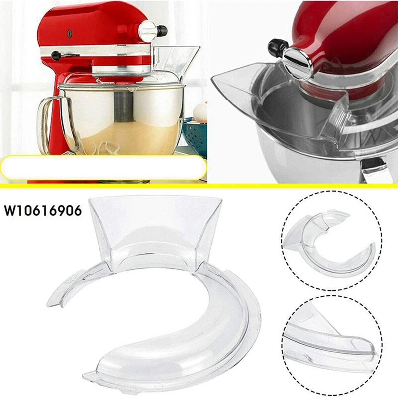 Фото Защитный экран от брызг для миксера W10616906, подходит для моделей K45SS, KSM75, KSM150PS-ROWI (4.5-5Qt) №2