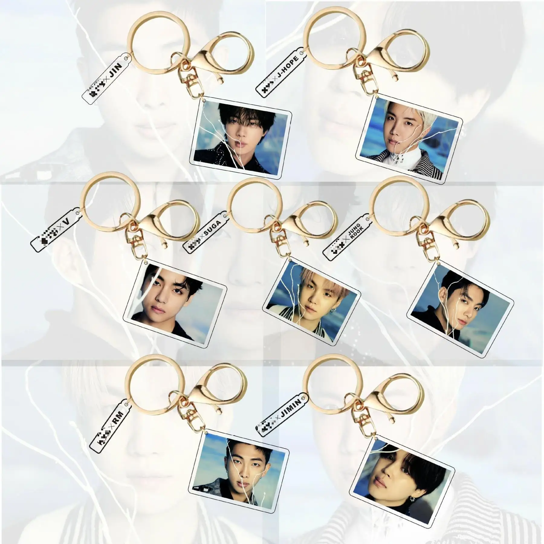 

KPOP bangtan boys New Album FESTA Acrylic Exquisite Model Pendant Backpack Decoration Puppet Keychain Pendant Gifts SUGA JIMIN V