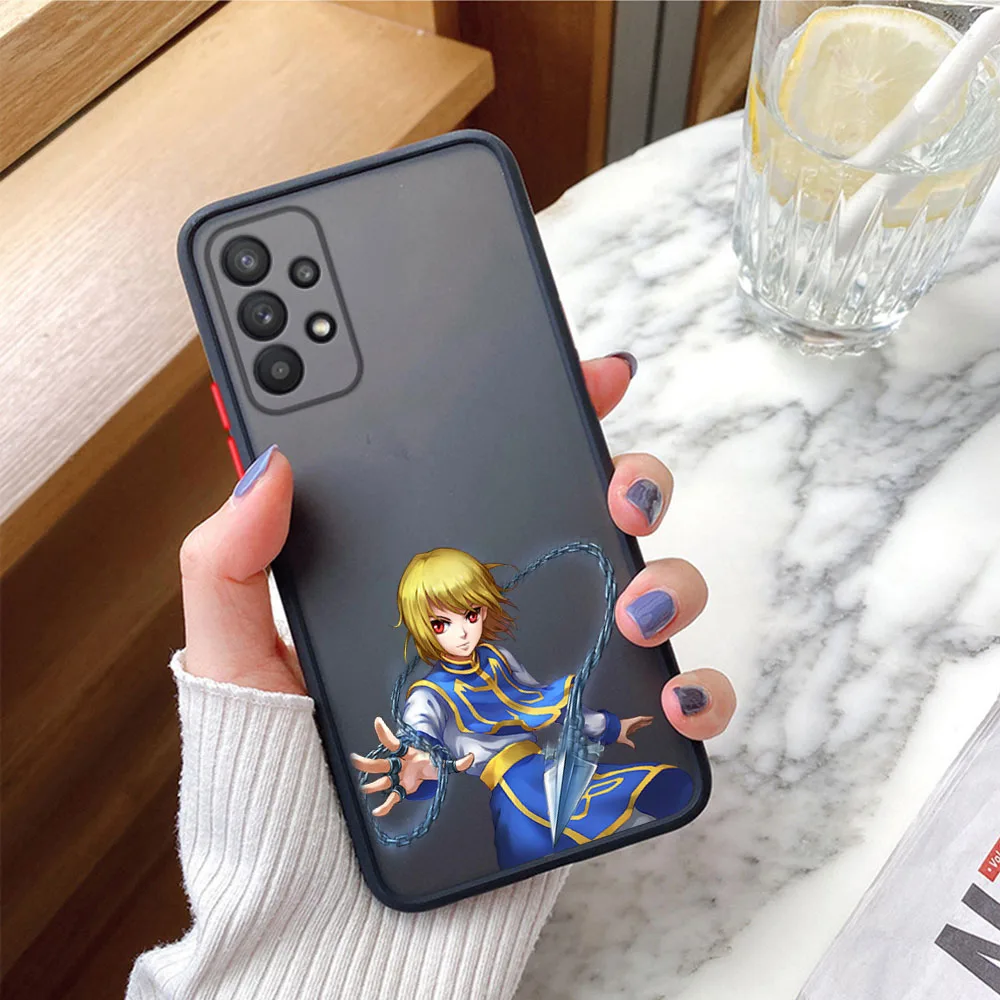 Чехол для телефона Samsung S21Plus S24 S23 S22 S20 A53 A54 A71 A72 A73 A34 A51 52 Hunter X GON · прозрачный