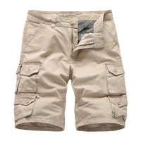 mens shorts multipockets soft cotton breathable summer cargo shorts military tactical camping hiking elastic waist breeches