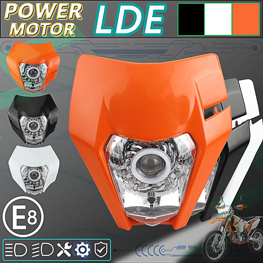 

Фара головного света для мотоцикла KTM, аксессуары для мотоцикла, фитиль, Аксессуары для велосипеда, супермотора, эндуро, модель EXC 300 XC SX 125 250 350 450