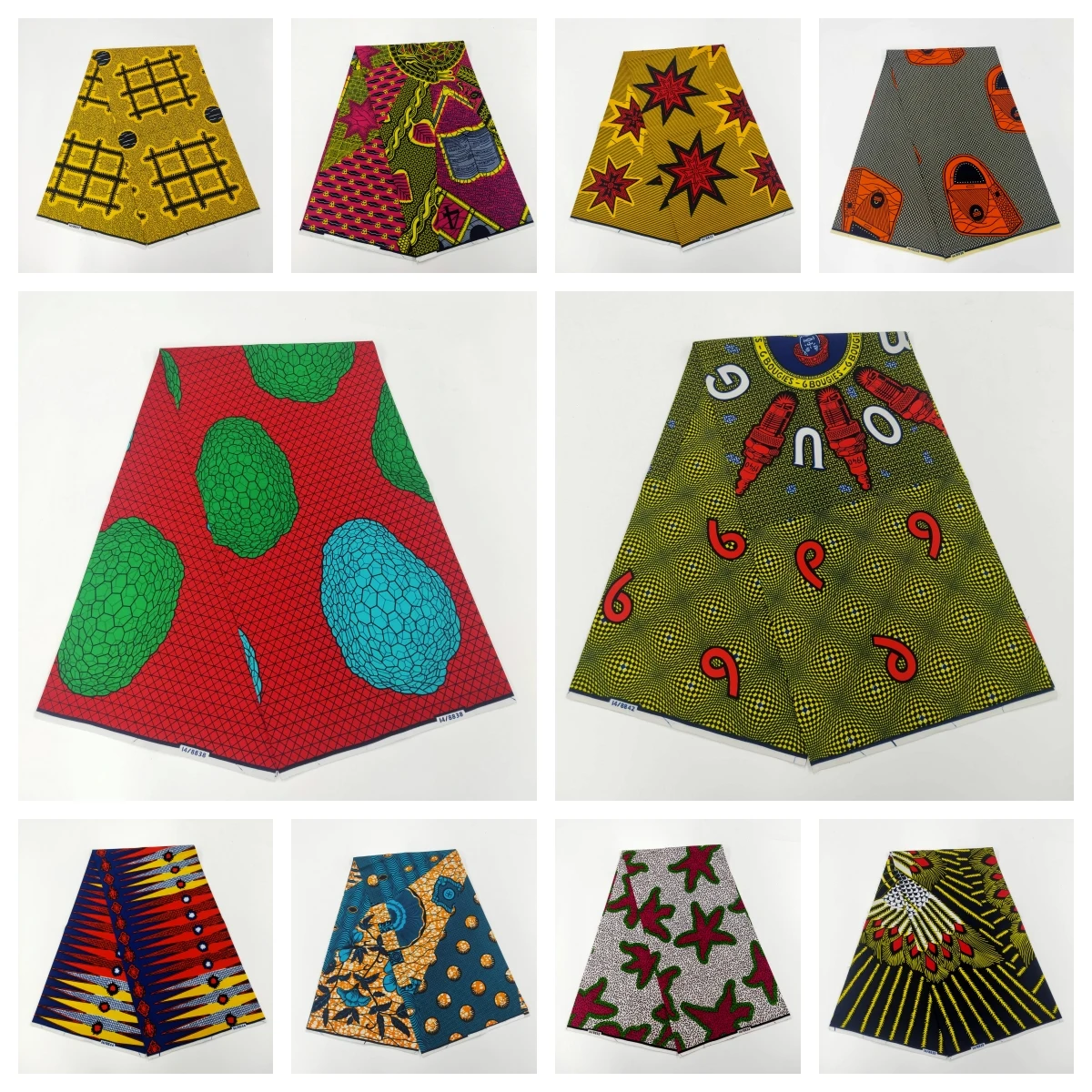 

New Guaranteed Veritable 100% Original Real Wax Ankara Fabric Pagne African Print Fabric For Wedding Dress Tissus Coton 6Yards