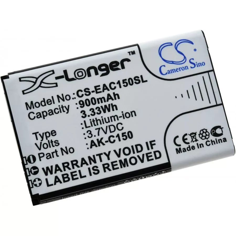 

NEW2023 Powery mobile battery for larger Emporia model AK-C150, 3,7V, 900mAh/3,3Wh, lili-ion, rechargeable, 53,06mm x 33,95mm x
