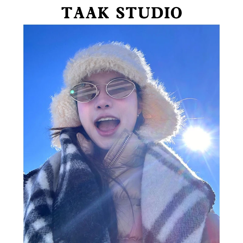 Rich Homegirl Same Sle Синьцзян Путешествия Белый Искусственный Мех Шляпа Лей Фэн Женская