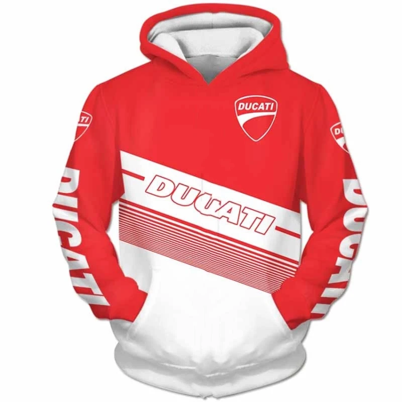 

Unisex Spring Autumn Men Hoodie Ducati Car Logo 3D Print Hoodie Sweatshirt Pullover Motor Racing Club Men Clothing Coat