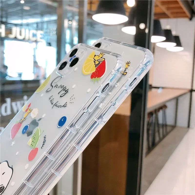 Противоударный чехол Snoopy для телефона IPhone 13 12 11 14 Pro Max XS X XR Plus мультяшный