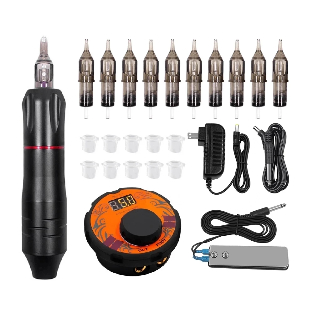 

Professional Tattoo Machine Set Rotary Gun Tattoo Pen Needles Sets Permanent Makeup Machine Accessories Body Art Tattoo Supply