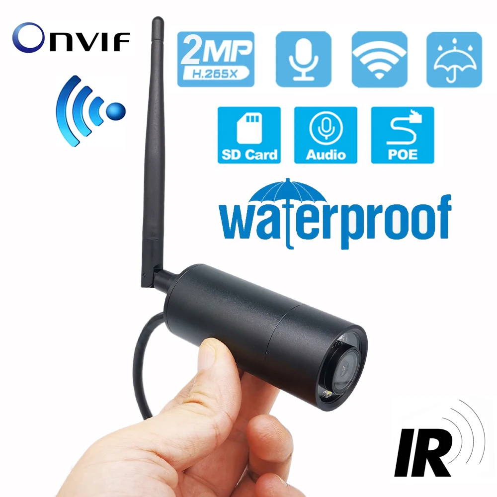 Миниатюрная цилиндрическая камера видеонаблюдения с Wi-Fi IR CUT 1080P POE 2