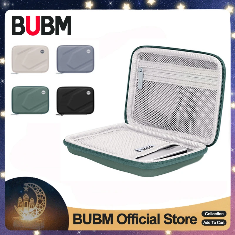 BUBM USB charger cable bag Hard Case Power Bank Case Storage Carrying Box for SSD Bag External Hard Drive Disk Power Bank Case