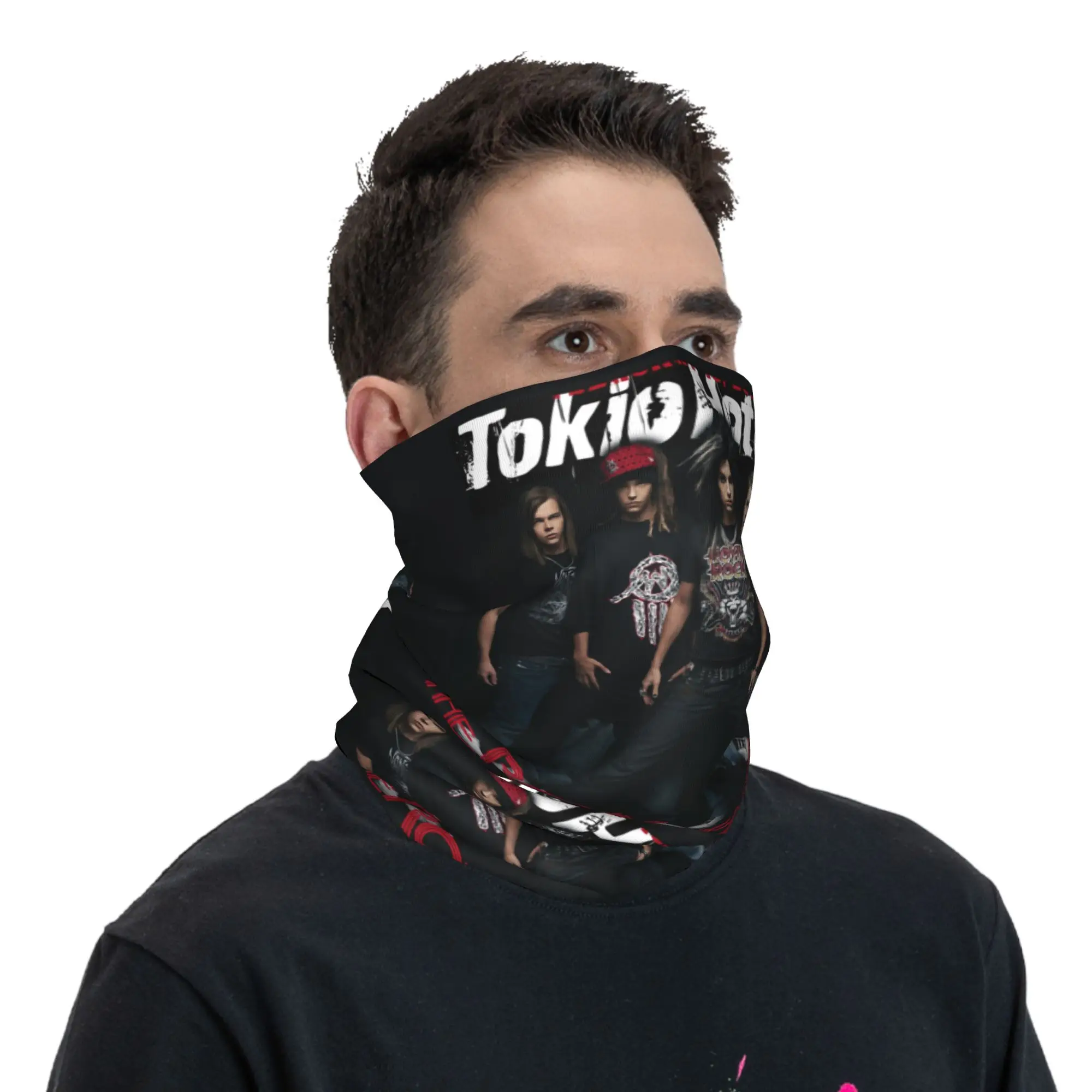 Зимняя повязка на голову и шею Tokio Hotels в стиле хэви-металпоп-рок для мужчин и женщин, шарф-труба для походов и велоспорта, бандана-гейтер для лица (art.: 3920dd1b1685d) - 3920dd1b1685d