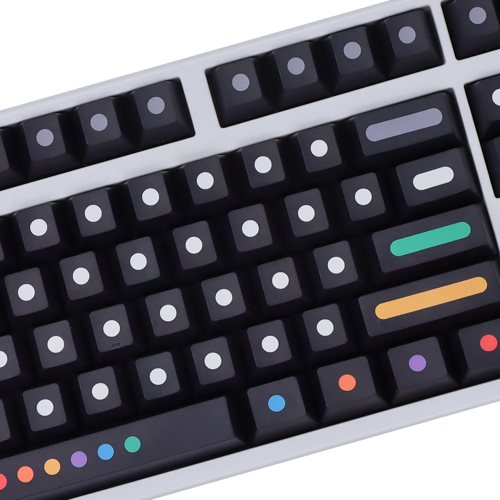Колпачки черных точек для клавиш Cherry Profile Dye Sub PBT колпачки GMK MX Switch 61/64/68/87/96/980/104/108