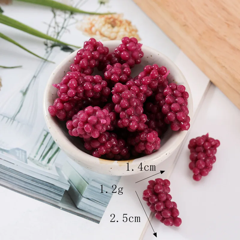 

10pcs Mini Fake Grape Green Grape Corn Model Miniature Simulation Kitchen Scene Scale Decoration Home Decor Fruit Toys Gift