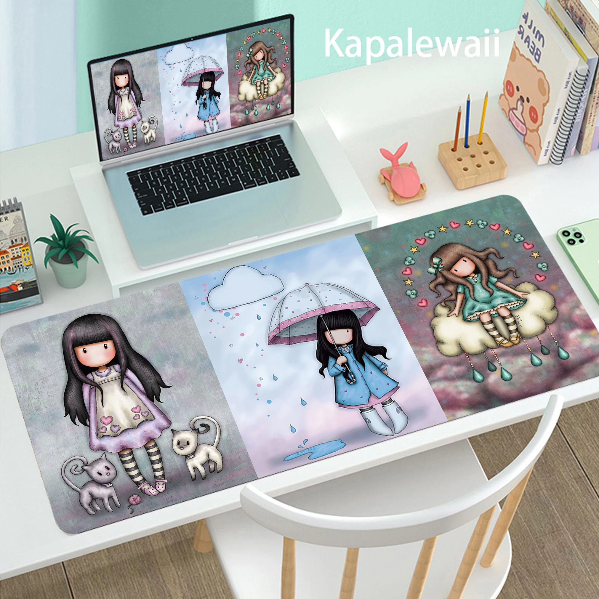 

Large Computer Mouse Pad Persian Carpet Laptop Pc Gamer Keyboard pad Anime Girl Santoro Gorjuss Laptop Carpet Desktop Mouse Pad