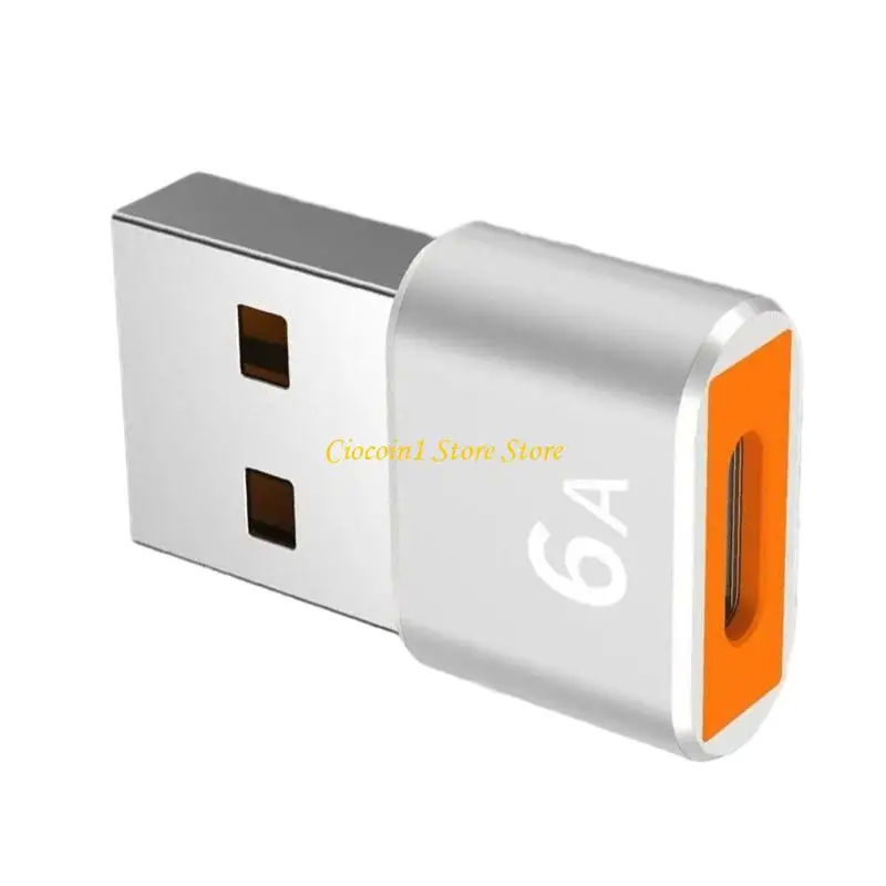 Фото A3PC Прочность Металлический адаптер типа C в USB-адаптер OTG Конвертер для быстрой передачи данных 120 Вт 6А Зарядка и №5