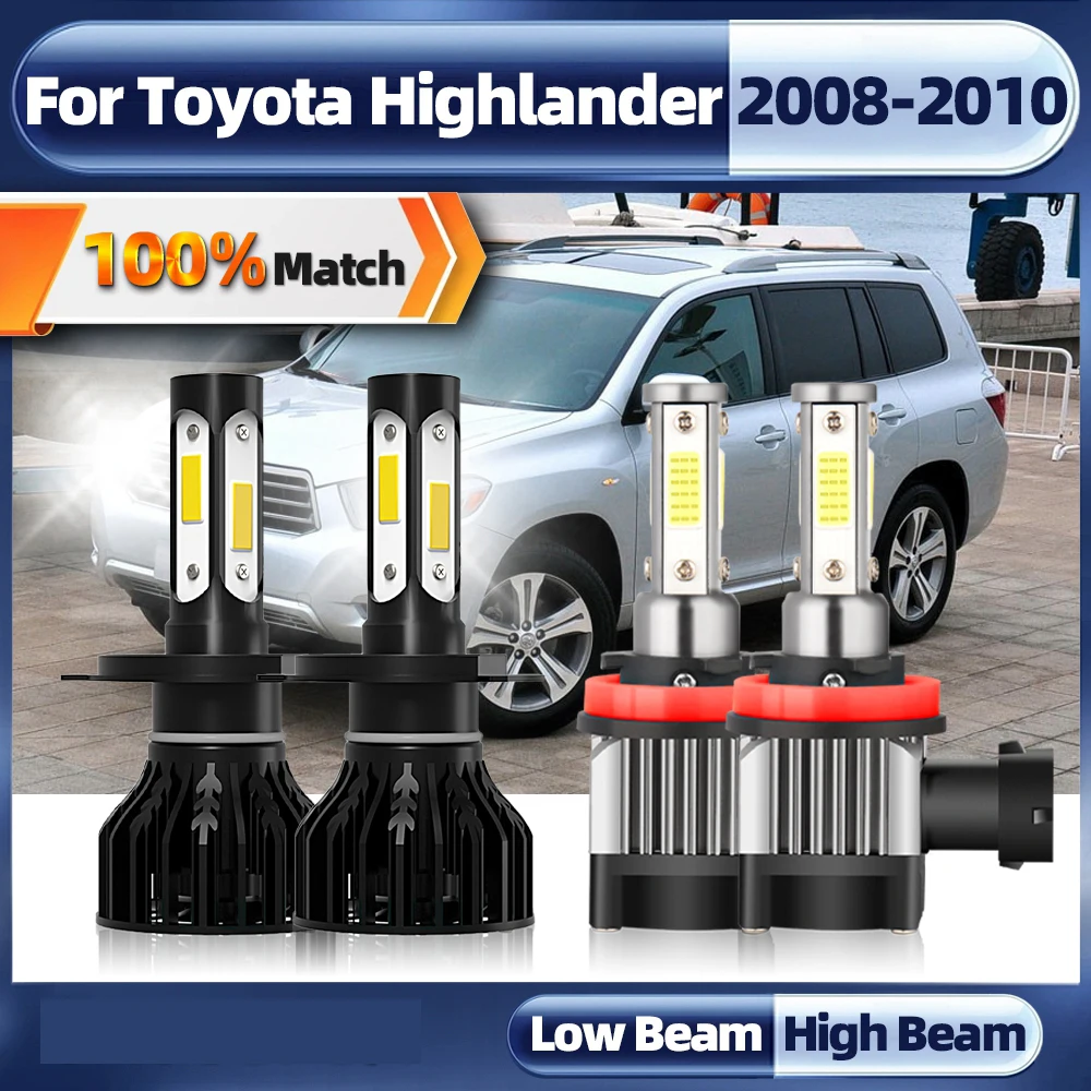 

Car Headlight Bulb LED Canbus H4 H11 240W 40000LM Turbo CSP Chip Auto Lamp 12V 6000K White For Toyota Highlander 2008 2009 2010