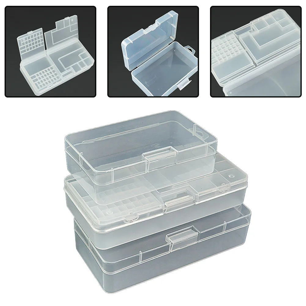 

Organizer Storage Box Transparent Rectangle Plastic PVC Screw Holder Case Container For Electronic Jewelry, Cosmetics, Small Toy