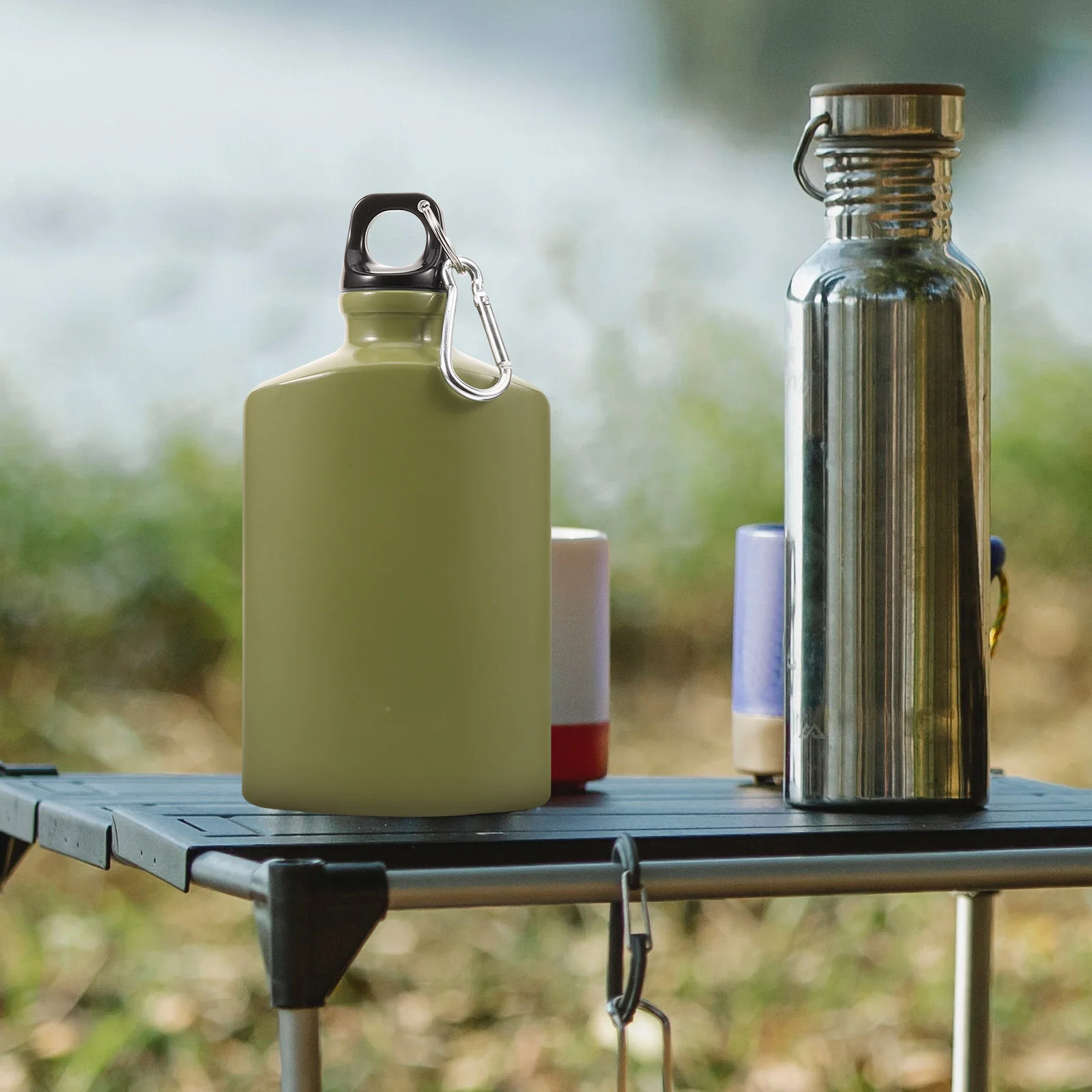 Алюминиевый плоский чайник для пешего туризма кемпинга путешествий уличных