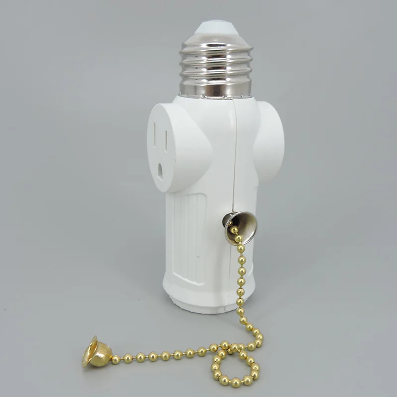 

Патрон лампы E27 E26 с выдвижным цепным переключателем для США