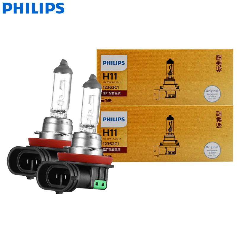 

Оригинальные Галогенные Лампы Philips Vision H11 12V 55W PGJ19-2, 3200K, Стандартные Автомобильные Лампы Для Замены, Модель 1...