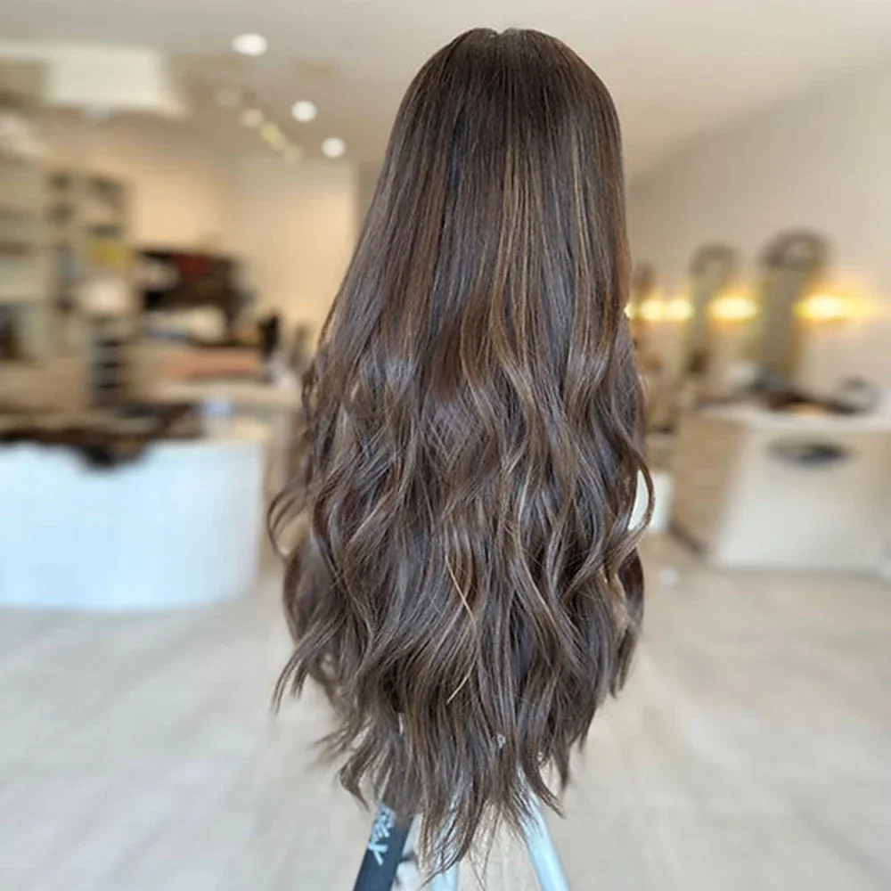 Коричневый Boby Wave 5x5 шелковая основа Прямые Натуральные еврейские человеческие