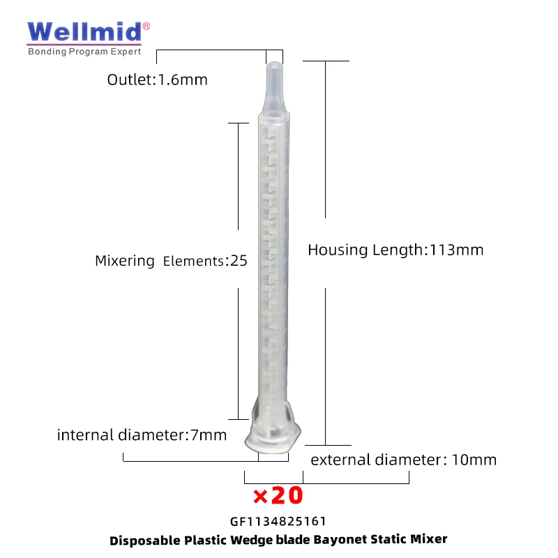 

Клеевая эпоксидная смесительная насадка 3 м, маленький клиновидный Миксер с байонетным штыком для двухкомпонентного клеевого пистолета ab, оригинальная пластиковая трубка