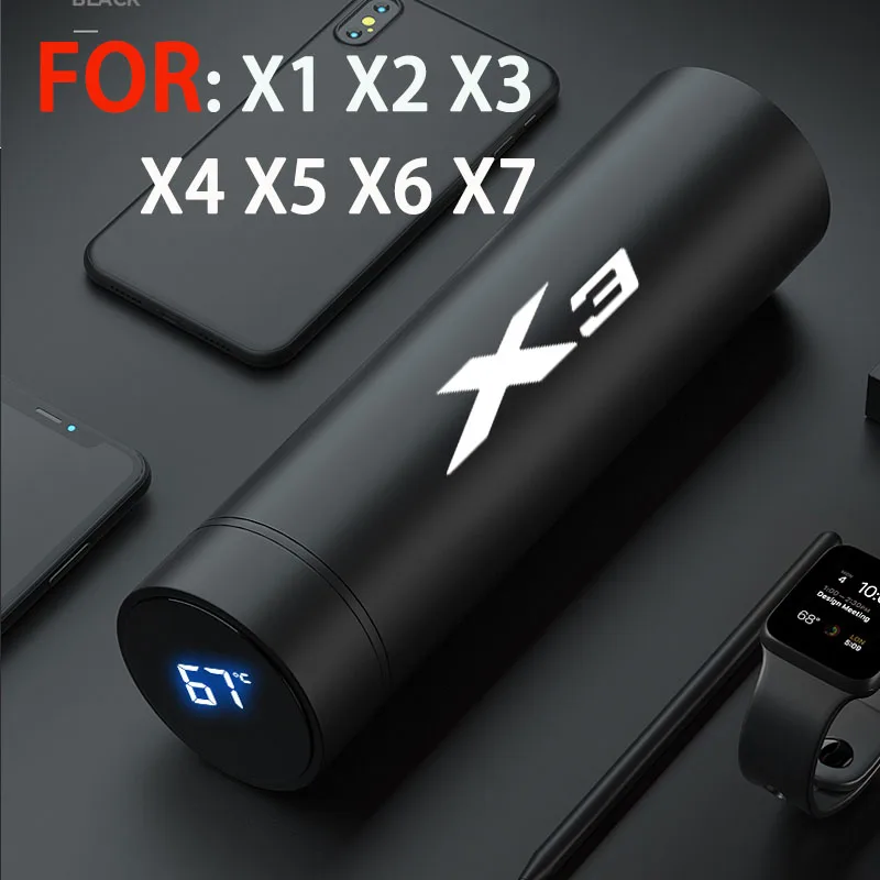 

LCD Intelligent Display Temperature Thermos Bottle For BMW X1 X2 X3 X4 X5 X6 X7 Exclusive Vacuum Flask Auto Accessories Gift
