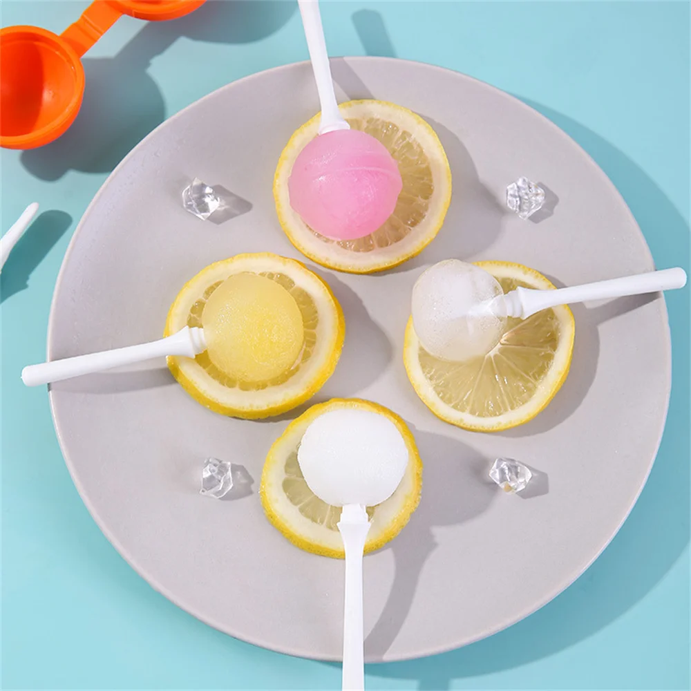 

Lollipop Ice Hockey Mold Silicone DIY Ice Ball Mold Creative Homemade Summer Ice Cream Mold Household Ice Cream Popsicle Molds