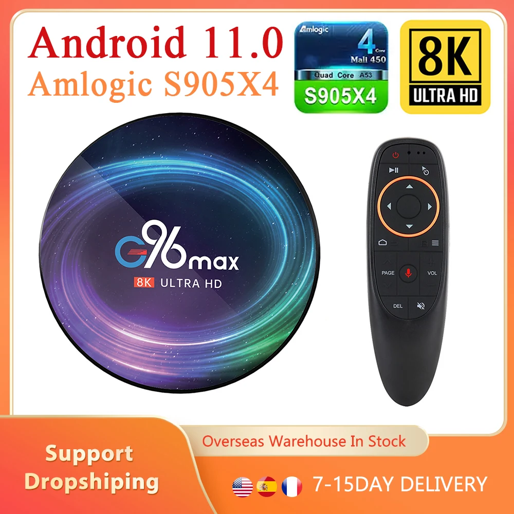 

Приставка Смарт-ТВ G96 Max, Android 128, 8K HD, 4 + 2,4 ГБ