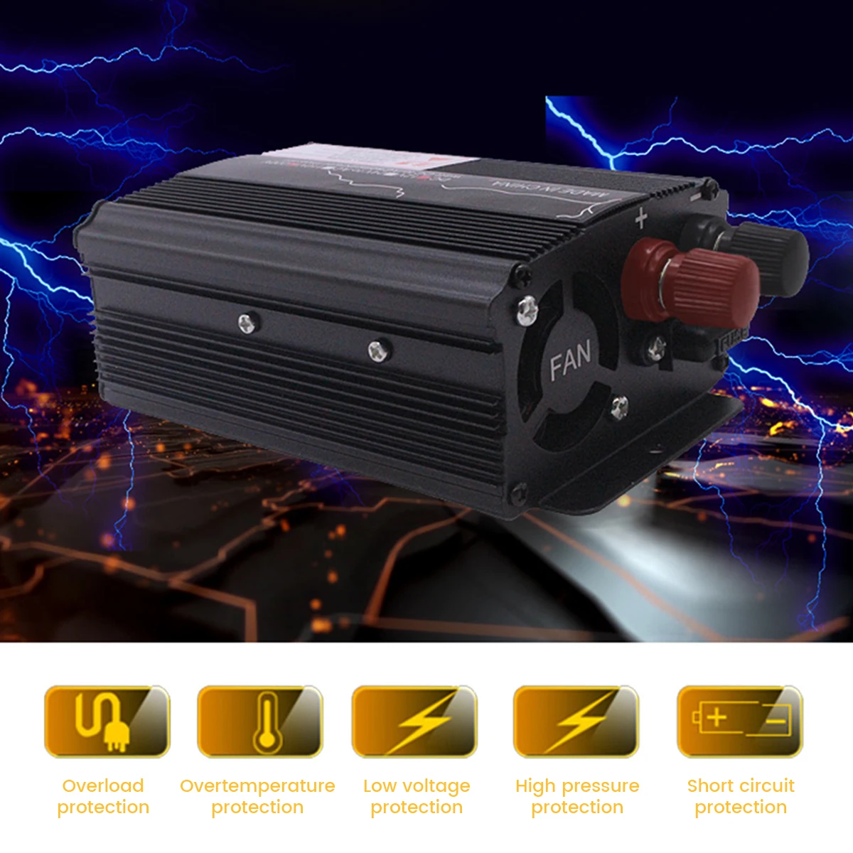 

500w Power Inverter DC 12V to AC 240V Car Power Inverter with 2.4A Fast USB Charging Port for Laptop Phone Car Plug Inverter
