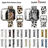 bands for apple watch strap 45mm 41mm 44mm 42mm 40mm 38mm silicone sport wristband pattern printed iwatch series 7 6 5 4 3 21se