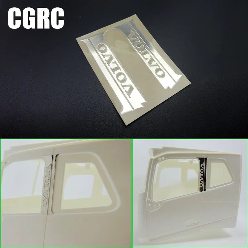 

Simulation Doors and Windows Model Metal LOGO Sticker Decorate for 1/14 Tamiya RC Truck Trailer Tipper Volvo 56360 Car DIY Parts