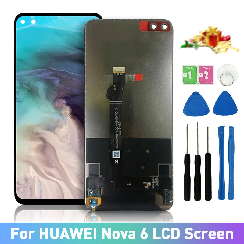 

ЖК-дисплей для Huawei nova 6 диагональю 6,57 дюйма, дисплей WLZ-TL10 100%, протестированный сенсорный экран, запасной ЖК-дисплей с дигитайзером в сборе