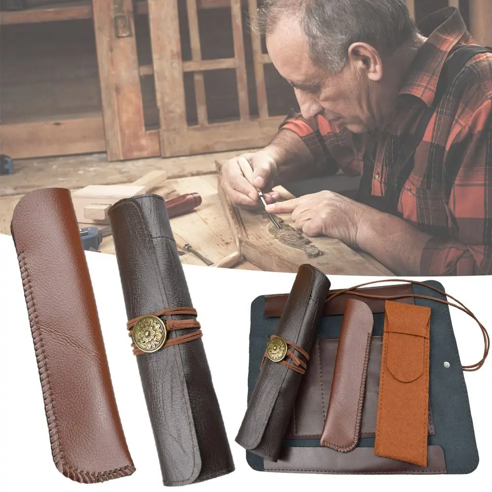 

Holster Leather Sheath Holder Outdoor Equipment Straight Knife Tool Flashlight Case Camp Outdoor Carry Belt Loop Case