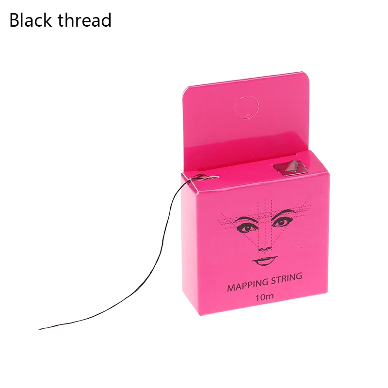 

3 Color 10M Pink Ink Embroidery Thread Ruler Mapping Pre-Ink Line For Microblade Brow Makeup Stain Serif Positioning Brow Tool