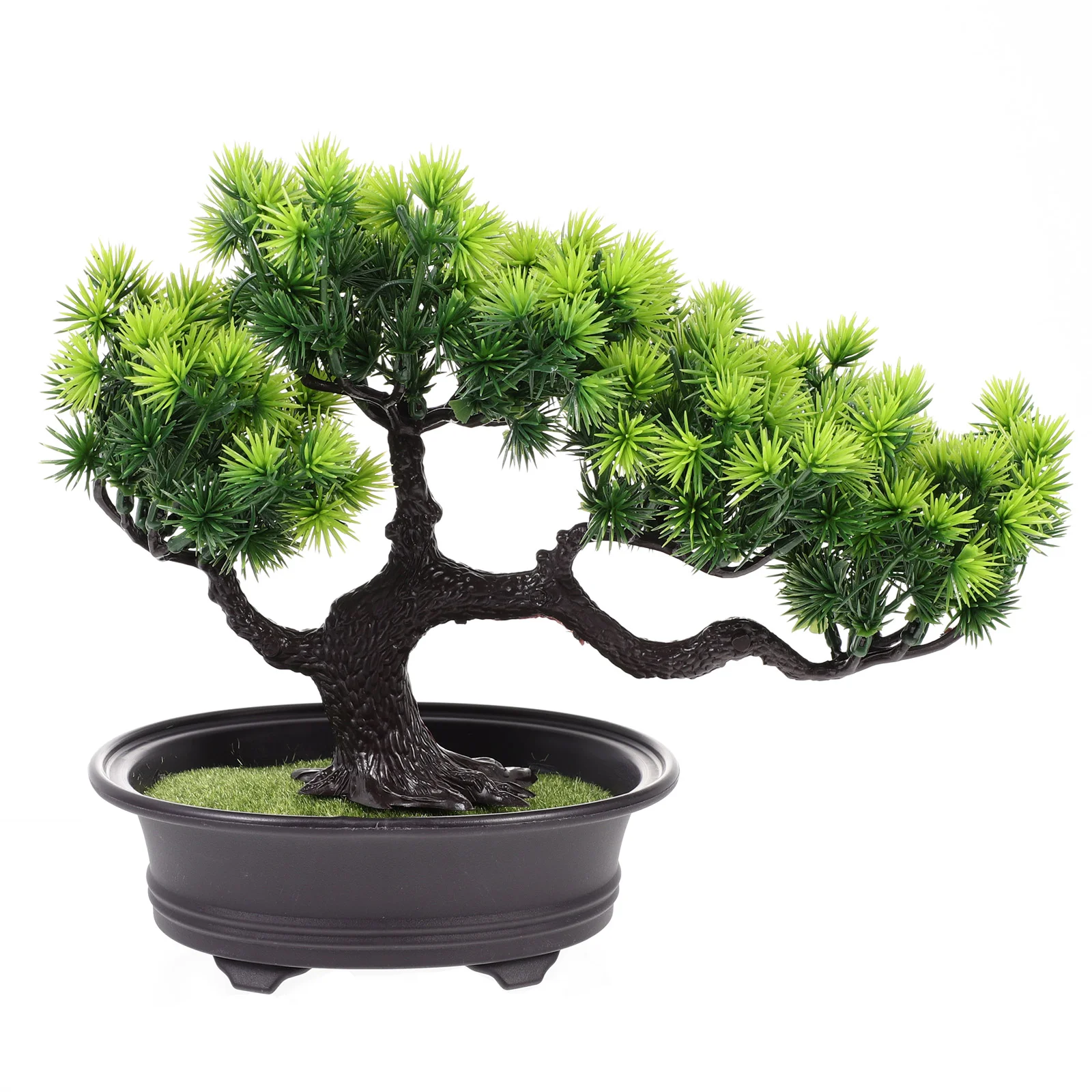 

Flowerpot Artificial Potted Office Faux Plants Indoor Outdoor Planters Plastic Simulation Pine Bonsai