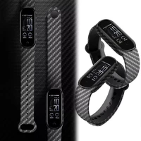 luxury replacement straps on miband6 5 7 mi band 3 4 wriststrap carbon fiber watch belt bracelet for xiaomi band 7 6 5 tpu belt