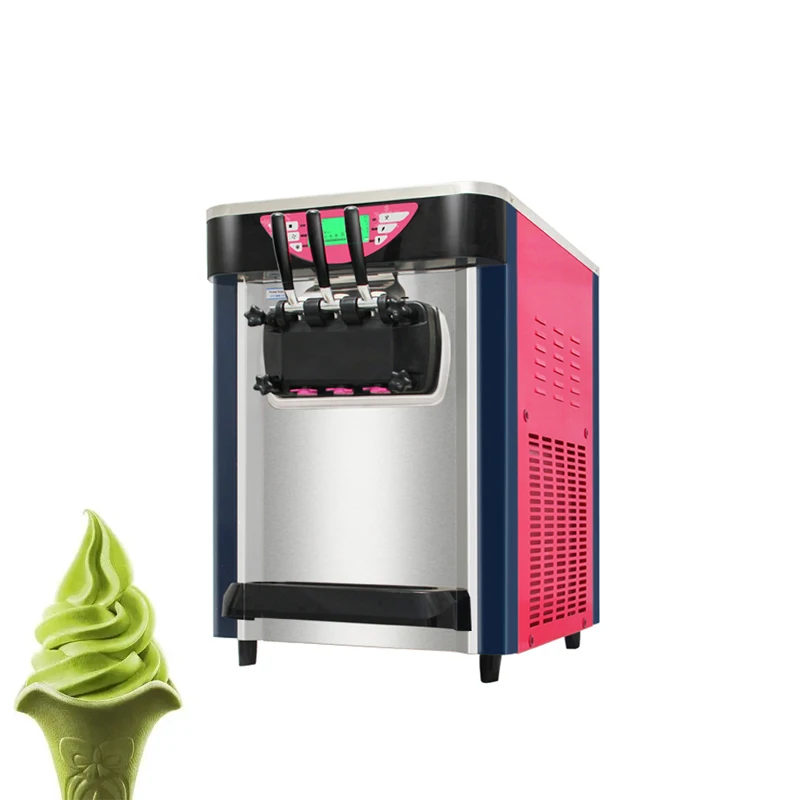 

Stainless Steel Three-Flavor Soft Ice Cream Machine Automatic Yogurt Sweet Cone Equipment