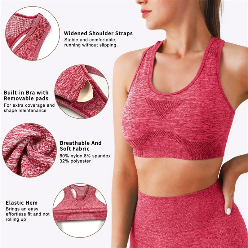 

Новинка, дышащий женский спортивный бюстгальтер, топ, бюстгальтер пуш-ап для фитнеса и йоги, нижнее белье, спортивные топы для женщин, жилет для бега, одежда для спортзала