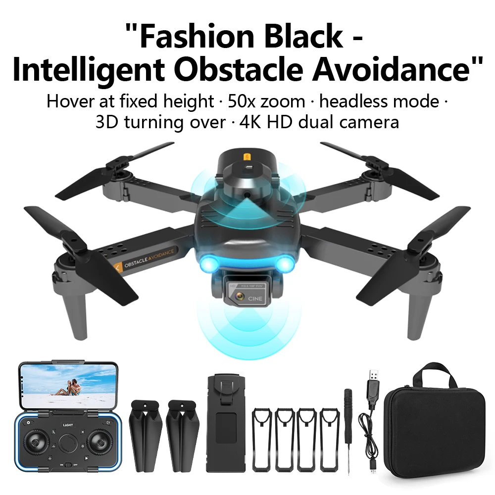 

F187 Pro Drone 4K HD Dual Camera Fixed Height Obstacle Avoidance 2.4Ghz Wifi Fpv Foldable Quadcopter RC Dron Toys Gifts