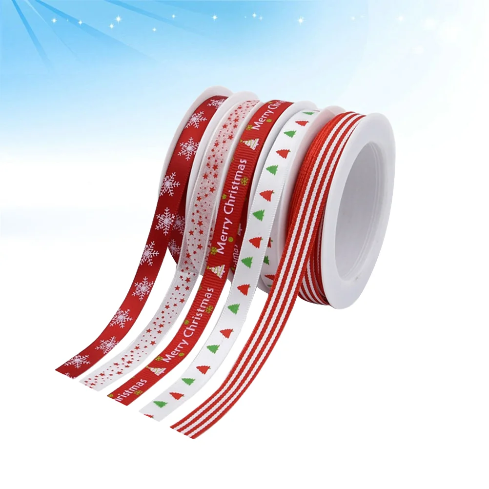 

Christmas Decorative Ribbons Chic Portable Creative Printed Gift Wrapping Ribbons for Wedding Prom