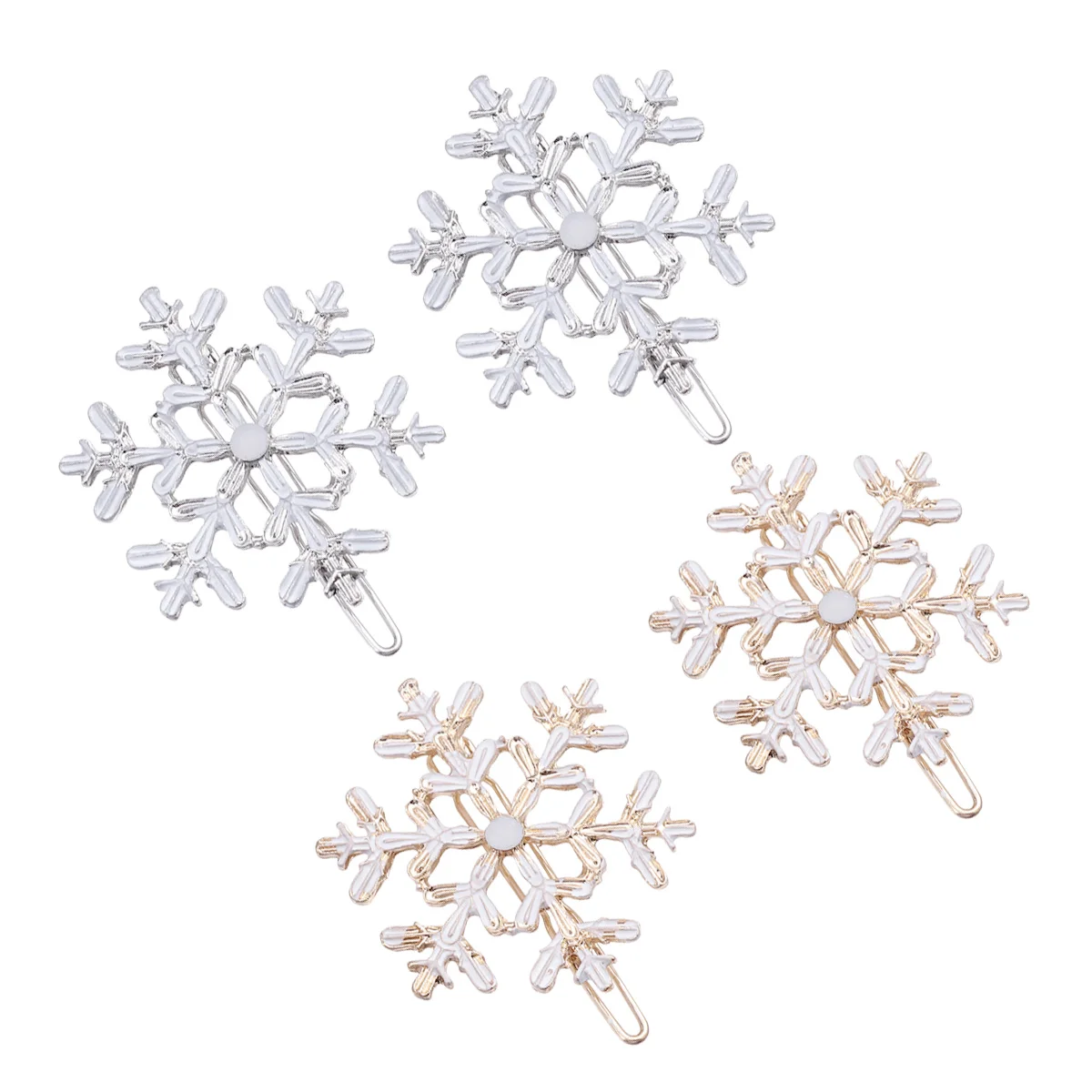 

4Pcs Christmas Bridal Hair Pieces For Wedding Clips Christmas glittering Bridal Hair Pieces For Wedding Xmas Snowflake Bridal