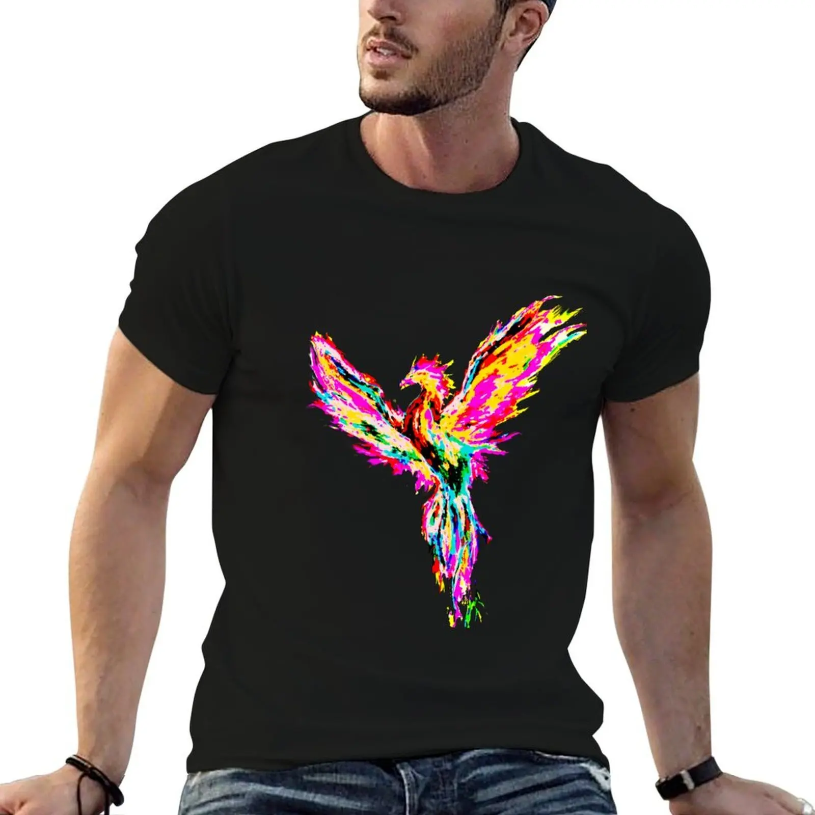 Фото Футболка Pheonix, мужские футболки с рисунком, мужская футболка, футболки с рисунком для мужчин, забавная футболка с рисунком №1
