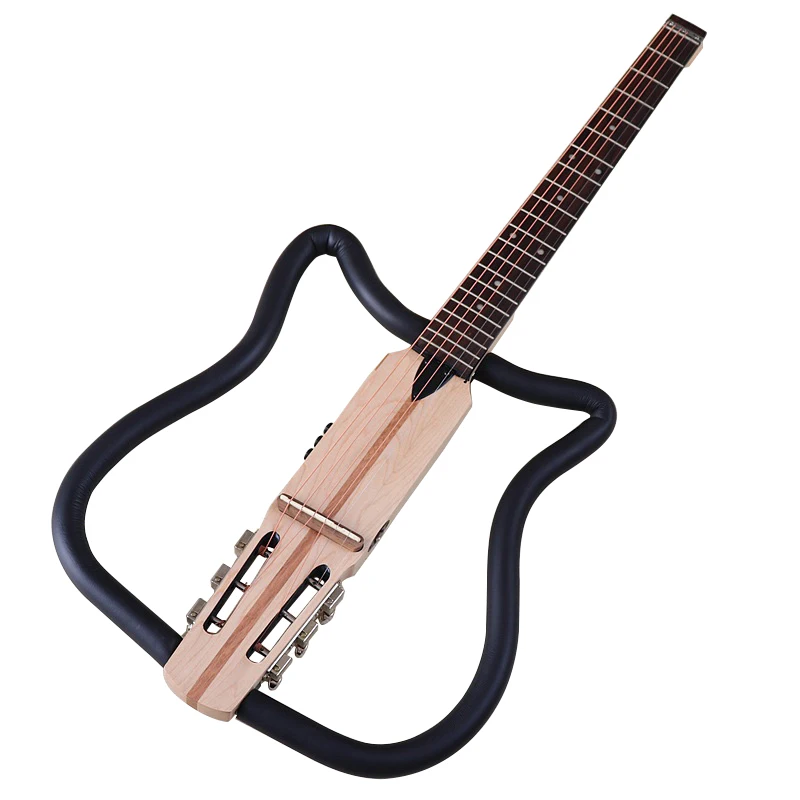 

New Headless Foldable Electric Acoustic Guitar Portable 34 Inch Travel Silent Guitar Free Shipping