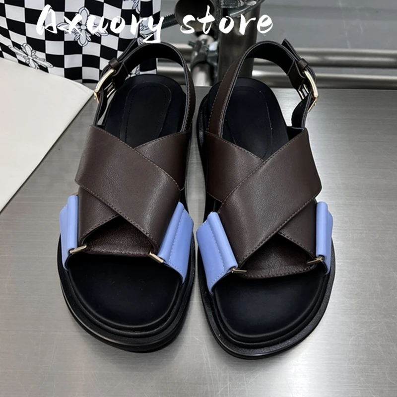 Summer SANDALS Woman Sandals Woman Round Toe Summer Sandals Woman Summer Shoes Back Strap 2023 New Outdoor Travel