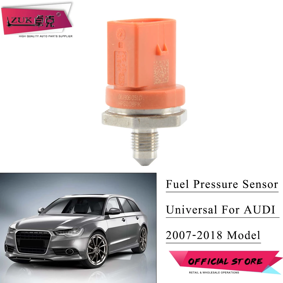 

Датчик давления для впрыска топлива ZUK для Audi A3 A4 A5 для Skoda для Seat для VW Jetta Passat Golf CC Eos OEM06J-906-051-D