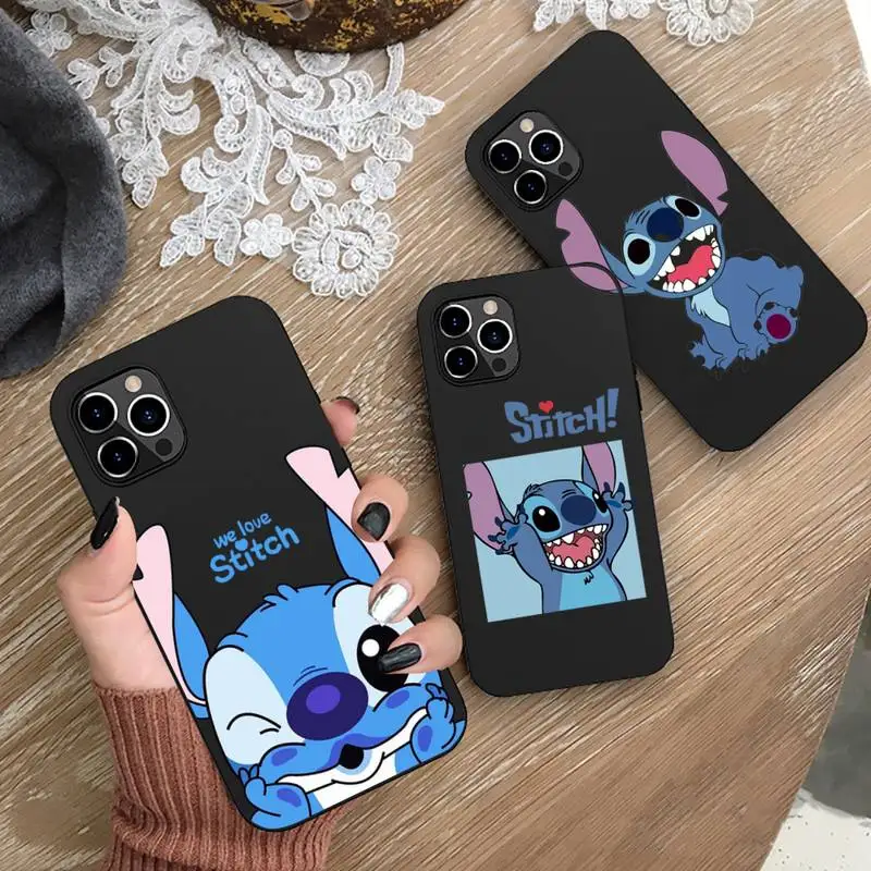 

Cute cartoon stitchs Phone Case Silicone Soft for iphone 13 12 11 Pro Mini XS MAX 8 7 Plus X 2020 XR cover