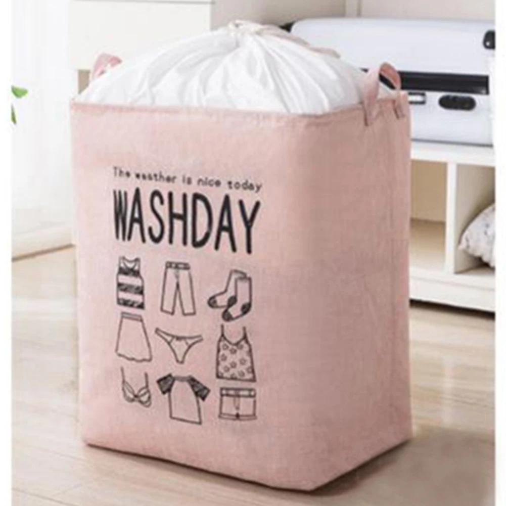 

Foldable Dirty Clothes Basket Cotton Quilt Storage Basket Toy Storage Basket Multi Color Waterproof Kitchen Office Home Storage