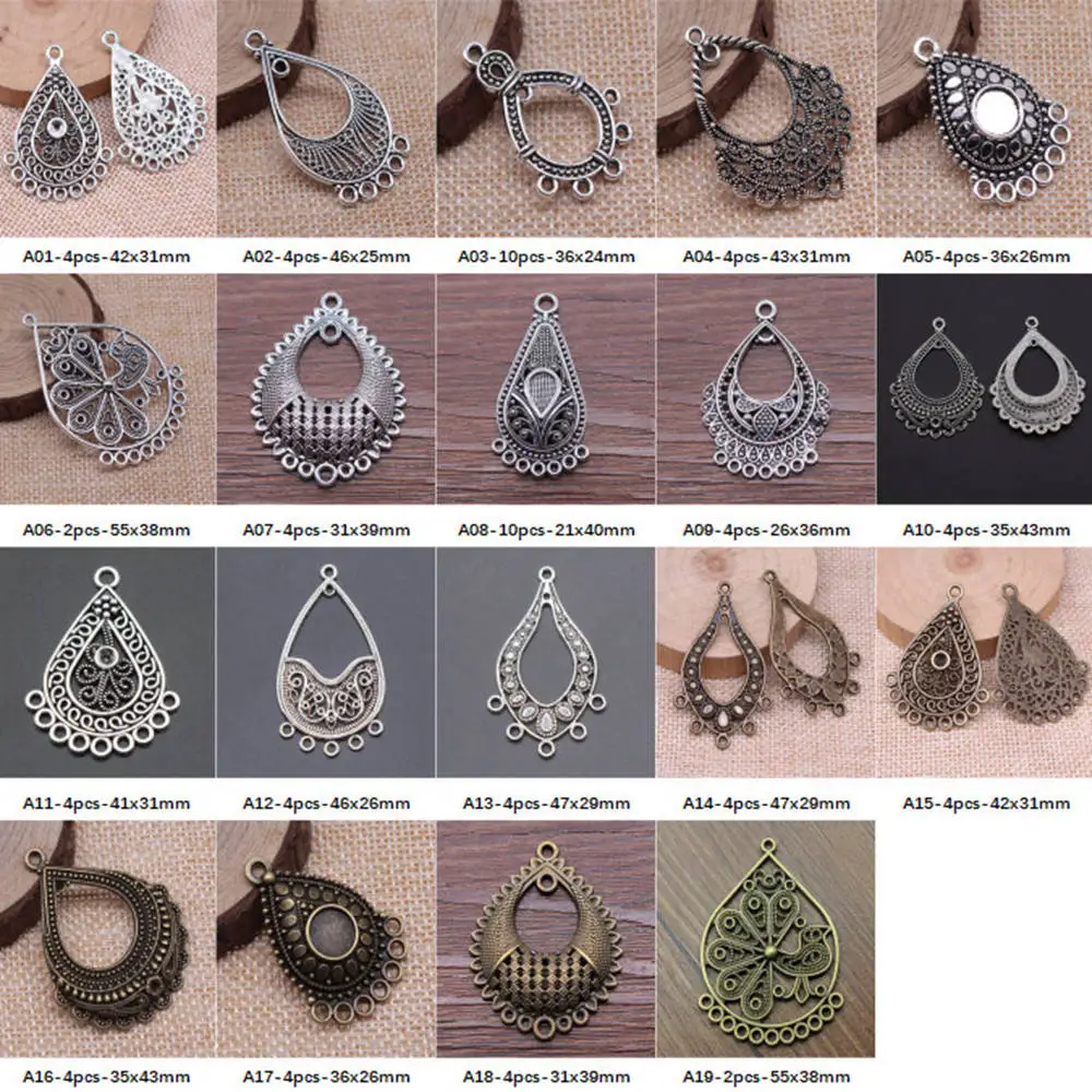 

New Arrival Water Drop Earring Connector Charms For Jewelry Making Gifts For Women