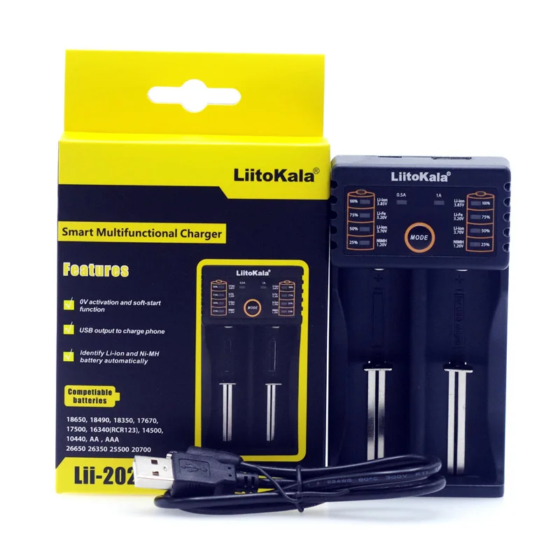 LiitoKala Lii-600 Lii-500S Lii-PD2  LCD 18650 Battery 3.7V 18350 18500 21700 25500 26650 AA AAA NiMH Lithium-ion Battery Charger images - 6