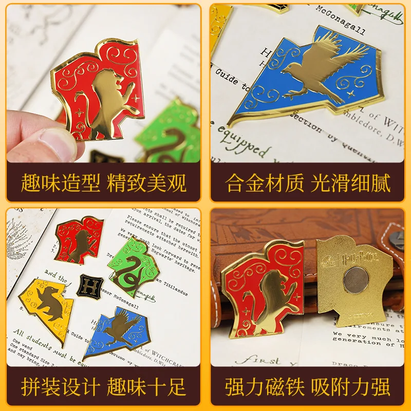 Оригинальная магнитная наклейка 5 в 1 Академия Магии 4 магнита на холодильник для